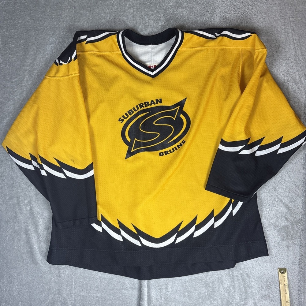 VTG CCM Suburban Bruins Hockey Jersey Made‎ in Canada #4 2XL XXL